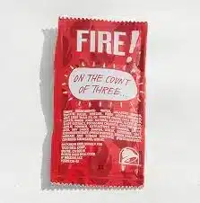 Taco Bell Menu UK 59 Taco Bell Fire Sauce Packet
