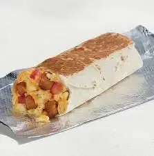 Cheesy Toasted Breakfast Burrito with Potato 1 Cheesy Toasted Breakfast